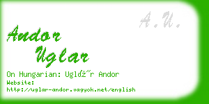 andor uglar business card